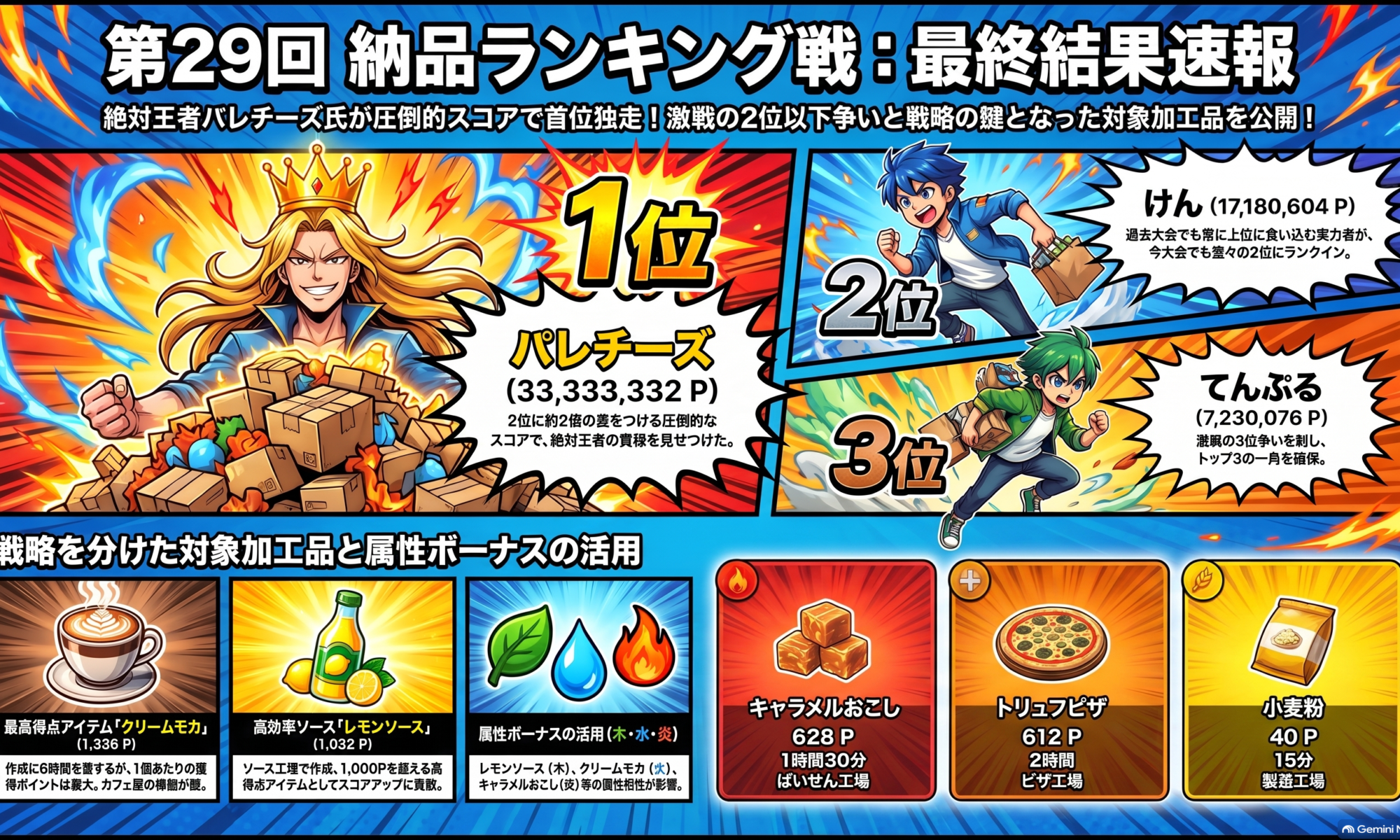 納品ランキング戦_第29回_納品ランキング戦結果