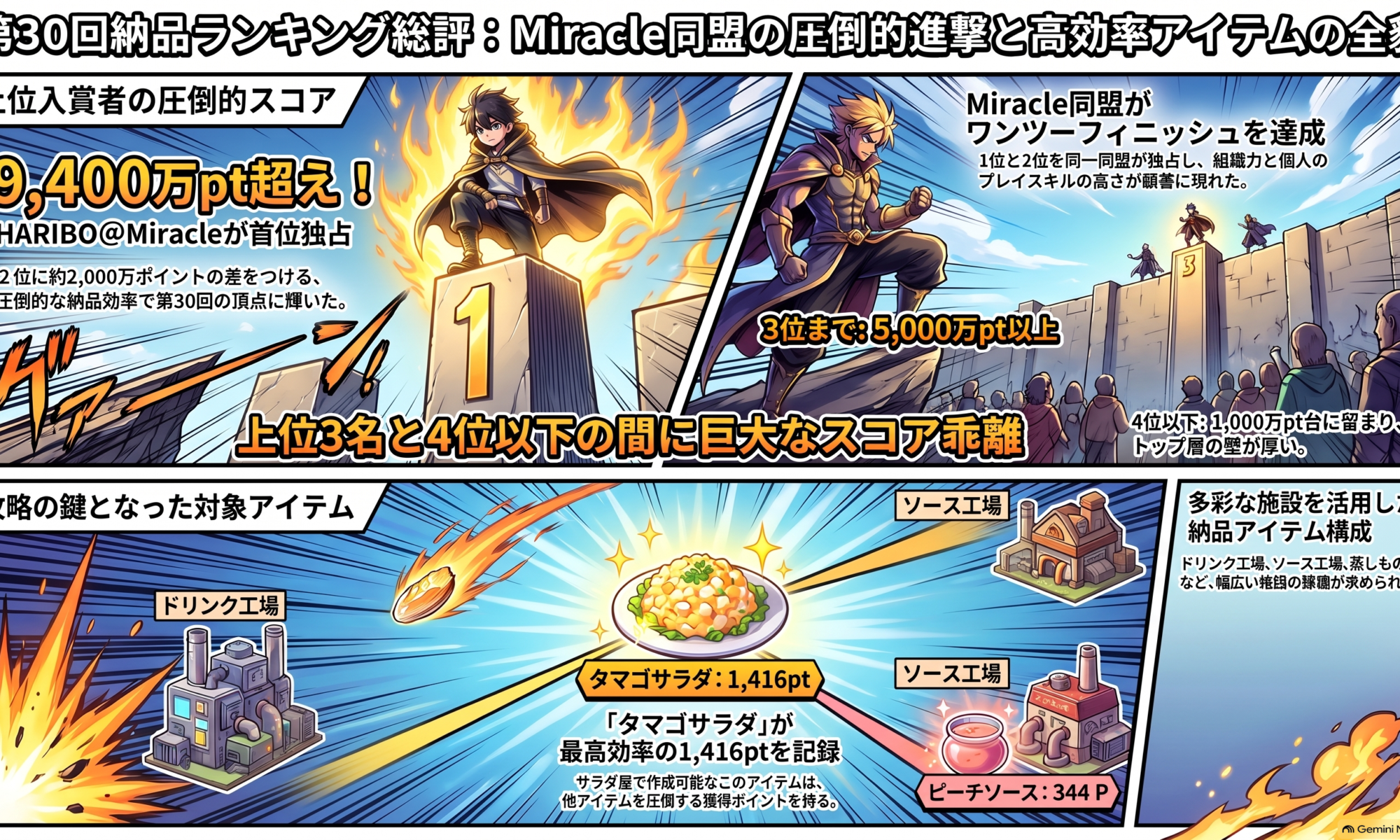 納品ランキング戦_第30回_納品ランキング戦結果